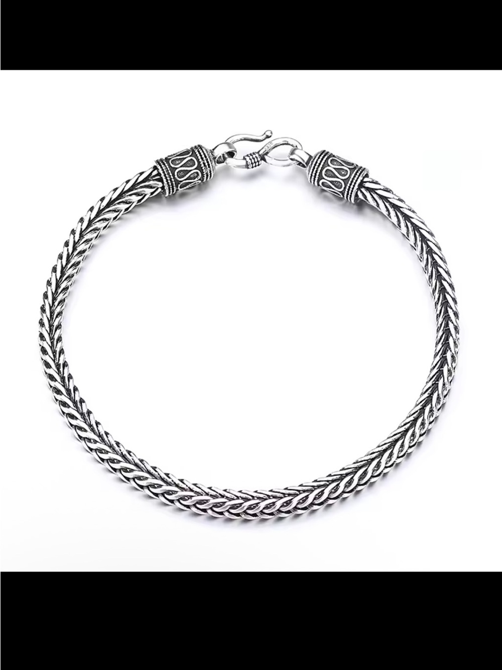 Sterling Silver Braided Link Bracelet - Silver
